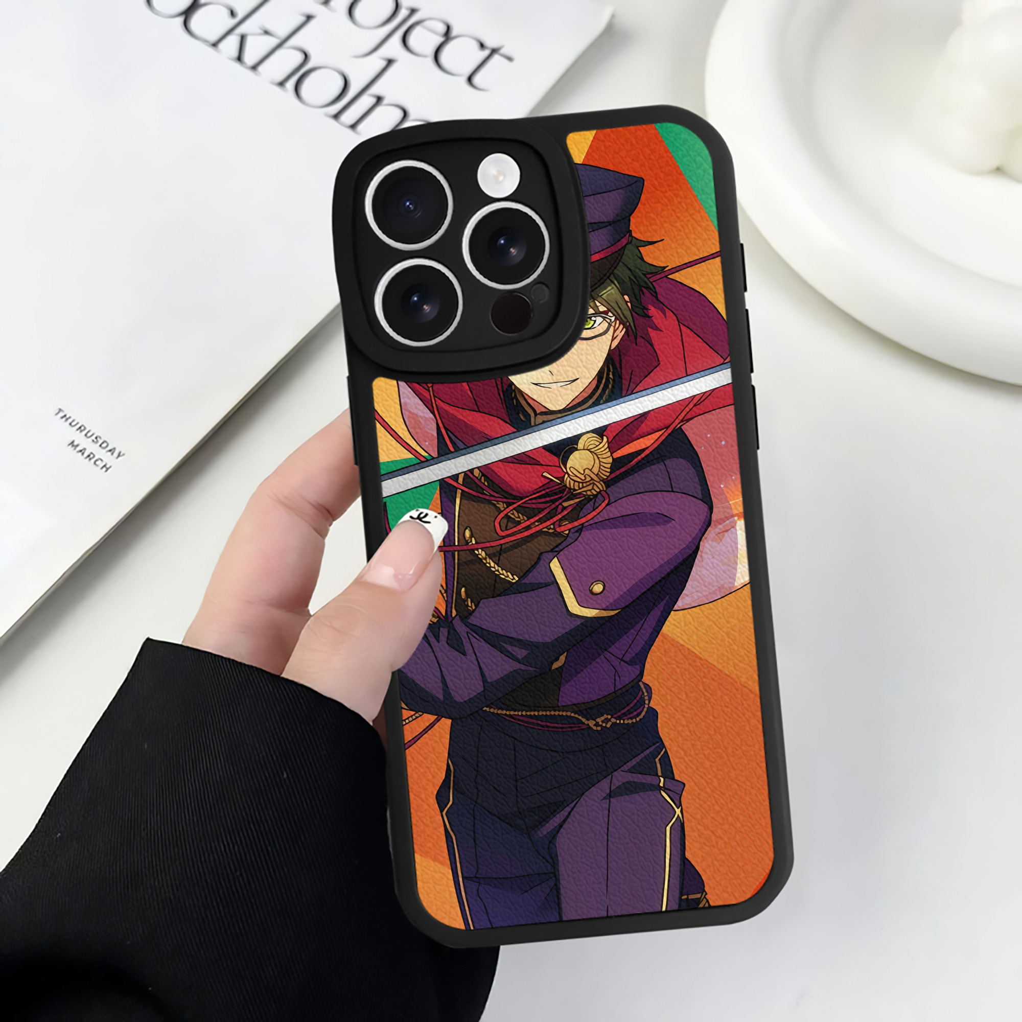（画像用） あんさんぶるスターズ! Ensemble Stars 【iPhone 16シリーズ対応】シリコンスマホケース（レザー調） 材質：シリコン